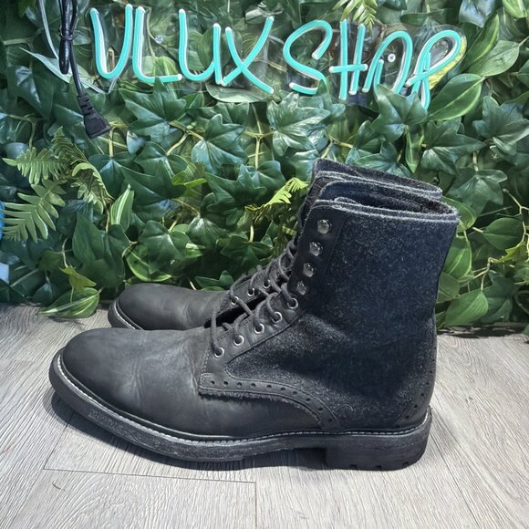 Woolrich Bootlegger Black Leather/Wool Combat  Lace Up Boot Men’s Size 10.5 main image 7